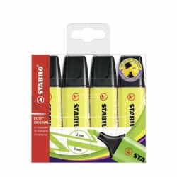 Set de Marcadores Fluorescentes Stabilo Boss Amarillo (5 Unidades)