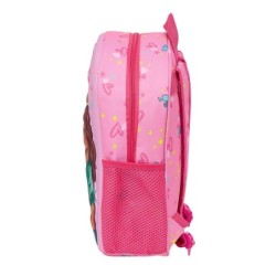 Mochila Escolar 3D Barbie Rosa Fucsia 27 x 33 x 10 cm