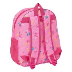 Mochila Escolar 3D Barbie Rosa Fucsia 27 x 33 x 10 cm