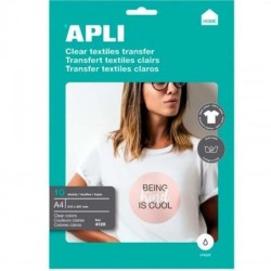 Papel para Imprimir Apli 4128 10 Hojas Blanco A4 Textil