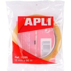 Cinta Adhesiva Apli Transparente 12 mm 66 m (36 Unidades)