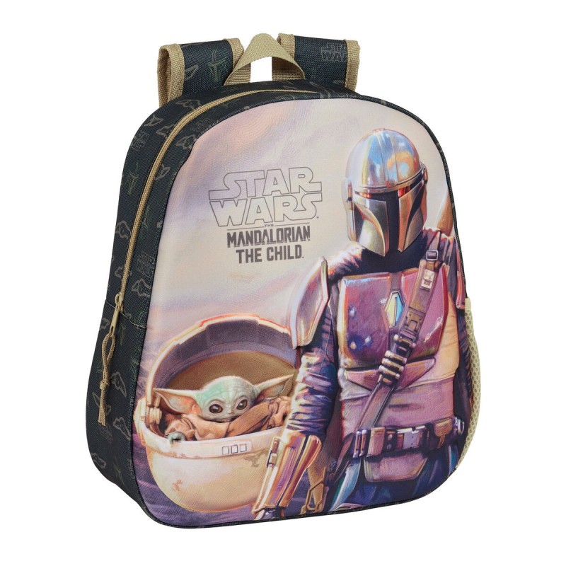 Mochila Infantil 3D The Mandalorian Negro Beige 27 x 33 x 10 cm Mochila Infantil 3D The Mandalorian Negro Beige 27 x 33 x 10 cm