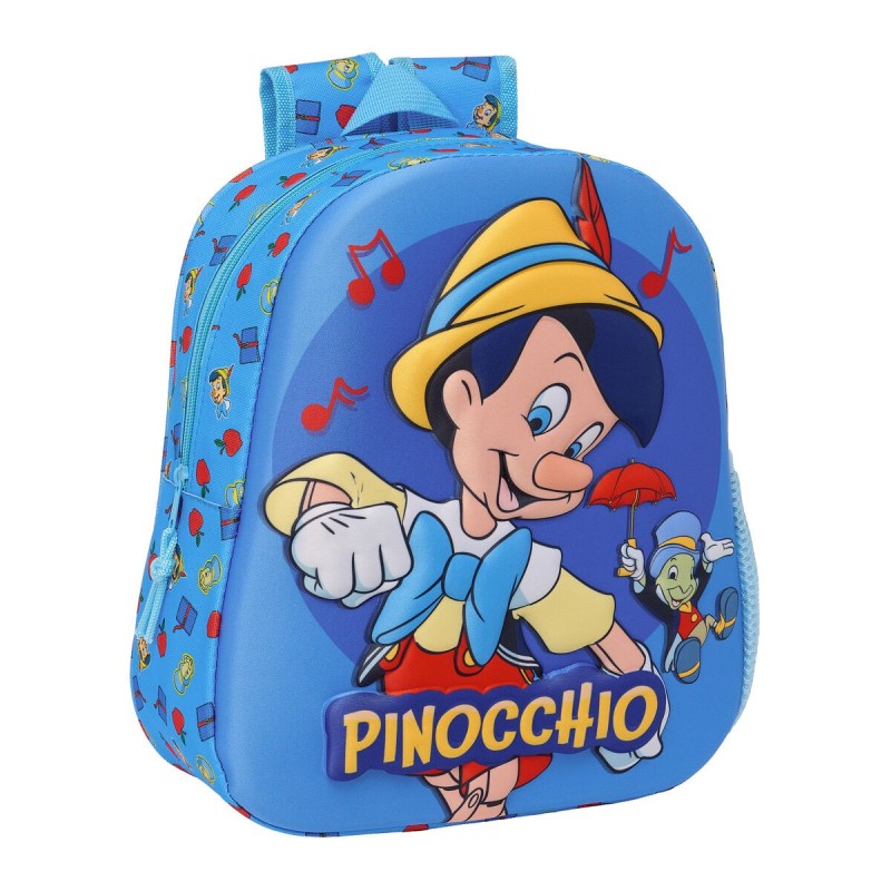 Mochila Infantil 3D Clásicos Disney Pinochio Azul 27 x 33 x 10 cm Mochila Infantil 3D Clásicos Disney Pinochio Azul 27 x 33 x 10 cm