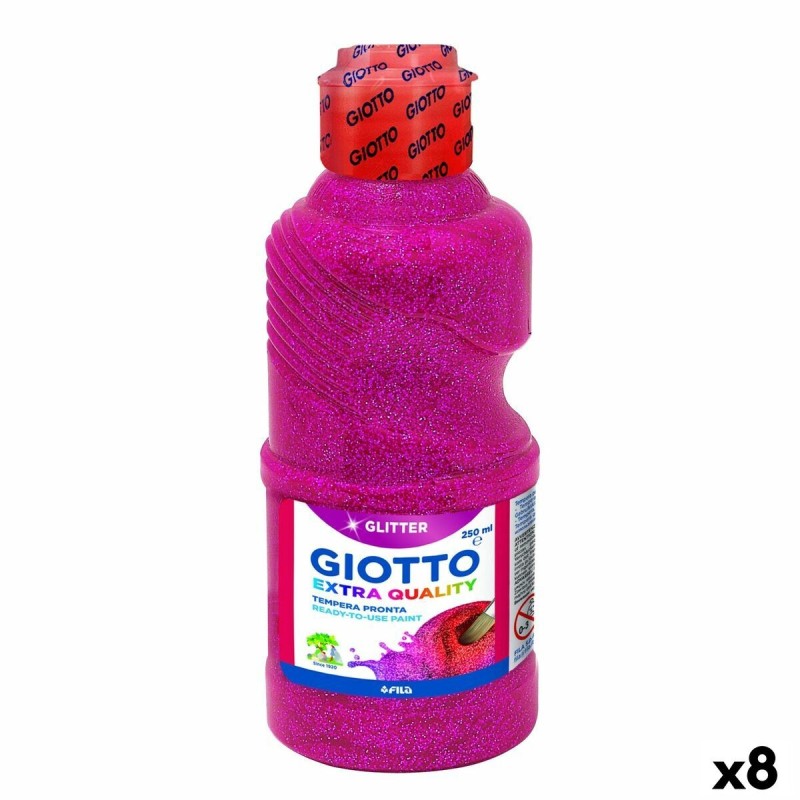 Témpera Giotto Glitter Magenta 250 ml (8 Unidades)