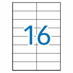 Etiquetas adhesivas Apli 1274 100 Hojas 105 x 37mm Blanco Latón