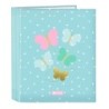 Carpeta de anillas Moos Butterflies Azul A4 27 x 33 x 6 cm