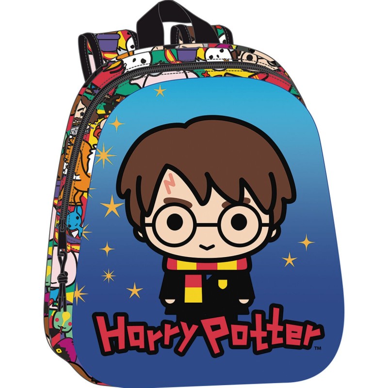 Mochila Escolar Harry Potter Azul Multicolor 27 x 33 x 10 cm Mochila Escolar Harry Potter Azul Multicolor 27 x 33 x 10 cm