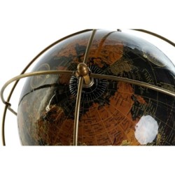 Globo Terraqueo Home ESPRIT Amarillo Marrón Negro PVC Aluminio 25 x 25 x 42 cm