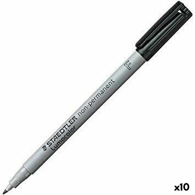 Rotulador Staedtler Lumocolor 316F Negro (10 Unidades) Rotulador Staedtler Lumocolor 316F Negro (10 Unidades)