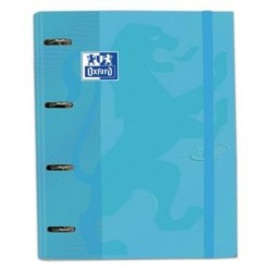Carpeta de anillas Oxford TOUCH Azul Pastel A4+ (4 Unidades)