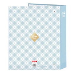 Carpeta de anillas Glow Lab Cisnes Azul A4 27 x 33 x 6 cm