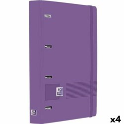 Carpeta de anillas Oxford LIVE&GO Lila A4+ (4 Unidades)