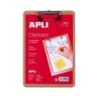Carpeta con pinza Apli A5 Madera (24 Unidades)