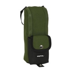 Estuche Escolar Safta Dark forest Negro Verde 6 x 21 x 6 cm