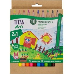 Lápices de colores Titan Arts Multicolor 10 Piezas