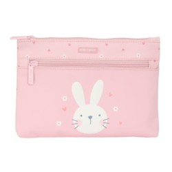 Estuche Escolar Safta Bunny Conejo Rosa 23 x 16 x 3 cm