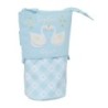 Estuche Cubilete Glow Lab Cisnes Azul claro 8 x 19 x 6 cm