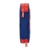Plumier Doble Atlético Madrid Azul Rojo 12.5 x 19.5 x 4 cm (28 piezas)