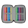 Plumier Doble Real Madrid C.F. Negro 12.5 x 19.5 x 4 cm (28 piezas)