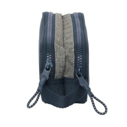 Portatodo Doble Kappa Dark navy Gris Azul marino 21 x 8 x 6 cm