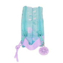 Portatodo Doble Frozen Hello spring Azul claro 21 x 8 x 6 cm
