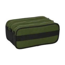Portatodo Triple Safta Dark forest Negro Verde 21,5 x 10 x 8 cm