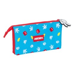 Portatodo Doble Mickey Mouse Clubhouse Fantastic Azul Rojo 22 x 12 x 3 cm