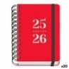 Agenda DOHE GRAMMAR Rojo A6 120 x 170 mm 2025-2026 (20 Unidades)