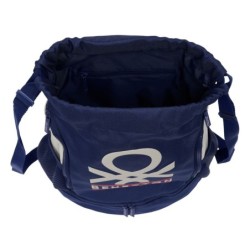 Mochila Saco Infantil Benetton Varsity Gris Azul marino 35 x 40 x 1 cm