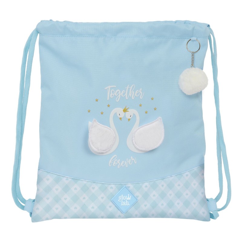 Bolsa Mochila con Cuerdas Glow Lab Cisnes Azul 35 x 40 x 1 cm Bolsa Mochila con Cuerdas Glow Lab Cisnes Azul 35 x 40 x 1 cm