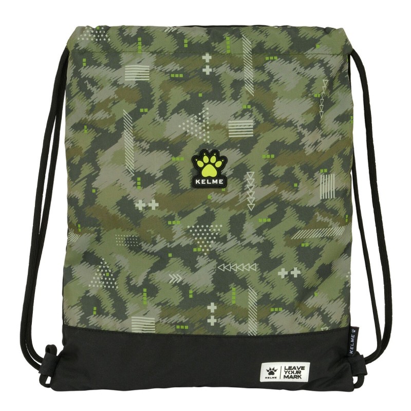 Bolsa Mochila con Cuerdas Kelme Travel Negro Verde 35 x 40 x 1 cm Bolsa Mochila con Cuerdas Kelme Travel Negro Verde 35 x 40 x 1 cm