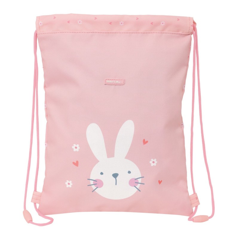 Bolsa Mochila con Cuerdas Safta Bunny Rosa 26 x 34 x 1 cm Bolsa Mochila con Cuerdas Safta Bunny Rosa 26 x 34 x 1 cm