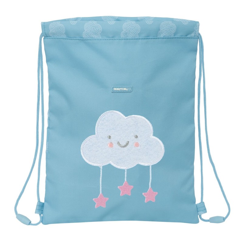 Bolsa Mochila con Cuerdas Safta Nube Azul 26 x 34 x 1 cm Bolsa Mochila con Cuerdas Safta Nube Azul 26 x 34 x 1 cm