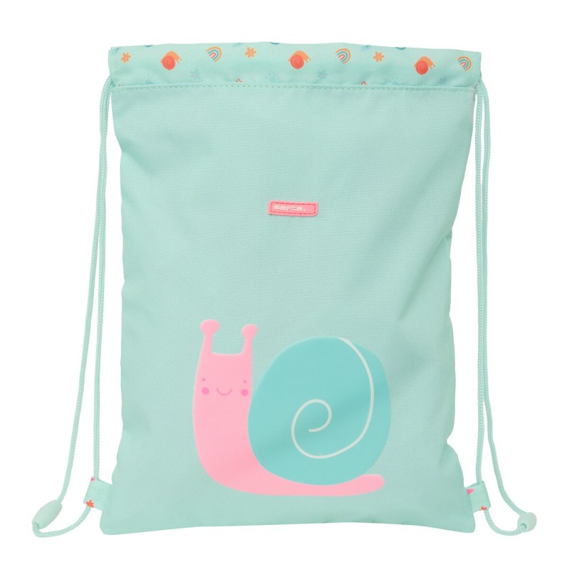 Bolsa Mochila con Cuerdas Safta Caracol Turquesa 26 x 34 x 1 cm Bolsa Mochila con Cuerdas Safta Caracol Turquesa 26 x 34 x 1 cm
