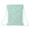 Bolsa Mochila con Cuerdas Safta Caracol Turquesa 26 x 34 x 1 cm