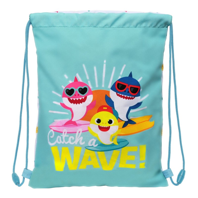 Bolsa Mochila con Cuerdas Baby Shark Surfing Azul Blanco 26 x 34 x 1 cm Bolsa Mochila con Cuerdas Baby Shark Surfing Azul Blanco 26 x 34 x 1 cm