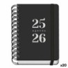 Agenda DOHE GRAMMAR Negro A6 120 x 170 mm 2025-2026 (20 Unidades)