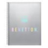 Libreta Benetton Silver Plateado A4 120 Hojas
