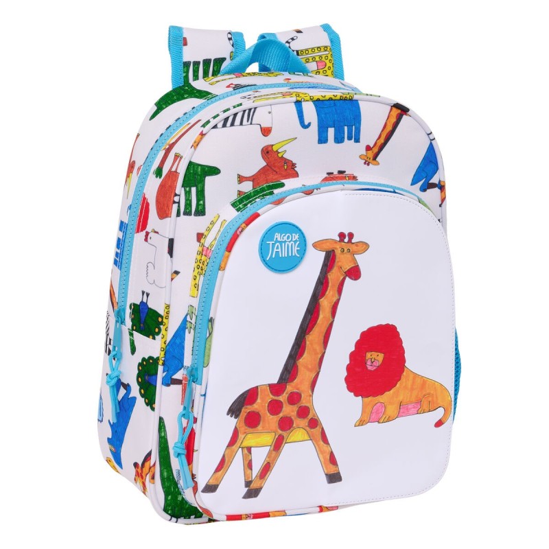 Mochila Escolar Algo de Jaime Blanco 26 x 34 x 11 cm Mochila Escolar Algo de Jaime Blanco 26 x 34 x 11 cm