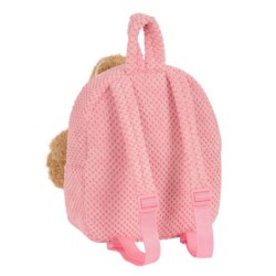 Mochila Infantil Safta Oso de Peluche Rosa 23 x 27 x 7,5 cm