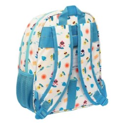 Mochila Escolar Baby Shark Surfing Azul Blanco 27 x 33 x 10 cm