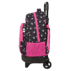 Mochila Escolar Kuromi Negro Fucsia 33 x 45 x 22 cm