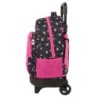 Mochila Escolar Kuromi Negro Fucsia 33 x 45 x 22 cm