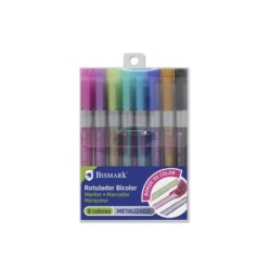 Set de Rotuladores Bismark BICOLOR Multicolor 8 Piezas (12 Unidades)