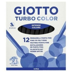 Set de Rotuladores Giotto TURBO COLOR Negro 12 Piezas (100 Unidades)
