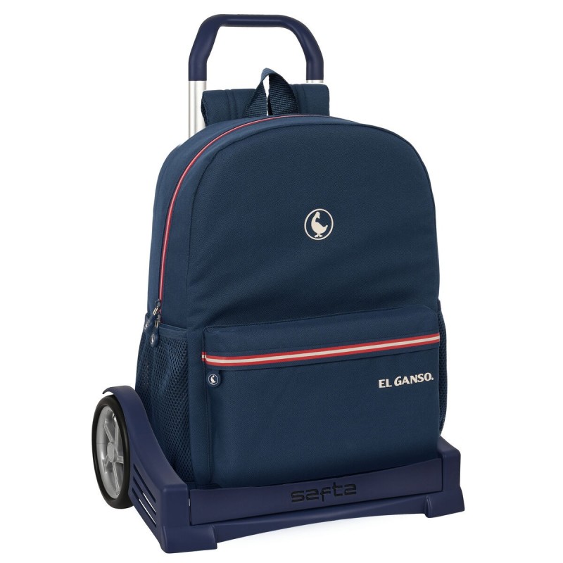 Mochila Escolar con Ruedas El Ganso Classic Azul marino 32 x 43 x 14 cm