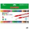 Set de Rotuladores Alpino Double Multicolor 20 Piezas (12 Unidades)