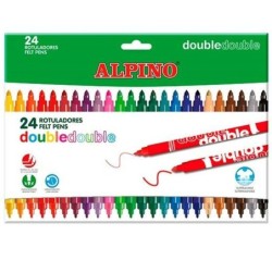 Set de Rotuladores Alpino Double Multicolor 20 Piezas (12 Unidades)