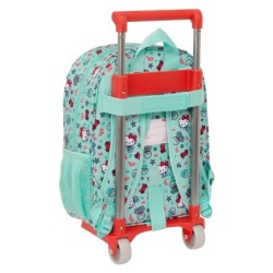 Mochila Escolar con Ruedas Hello Kitty Sea lovers Turquesa 26 x 34 x 11 cm