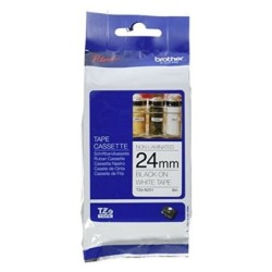 Cinta Laminada para Rotuladoras Brother TZEN251 8 m Blanco Negro Negro/Blanco